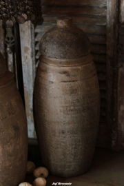 Craquelé pot met deksel nr.6