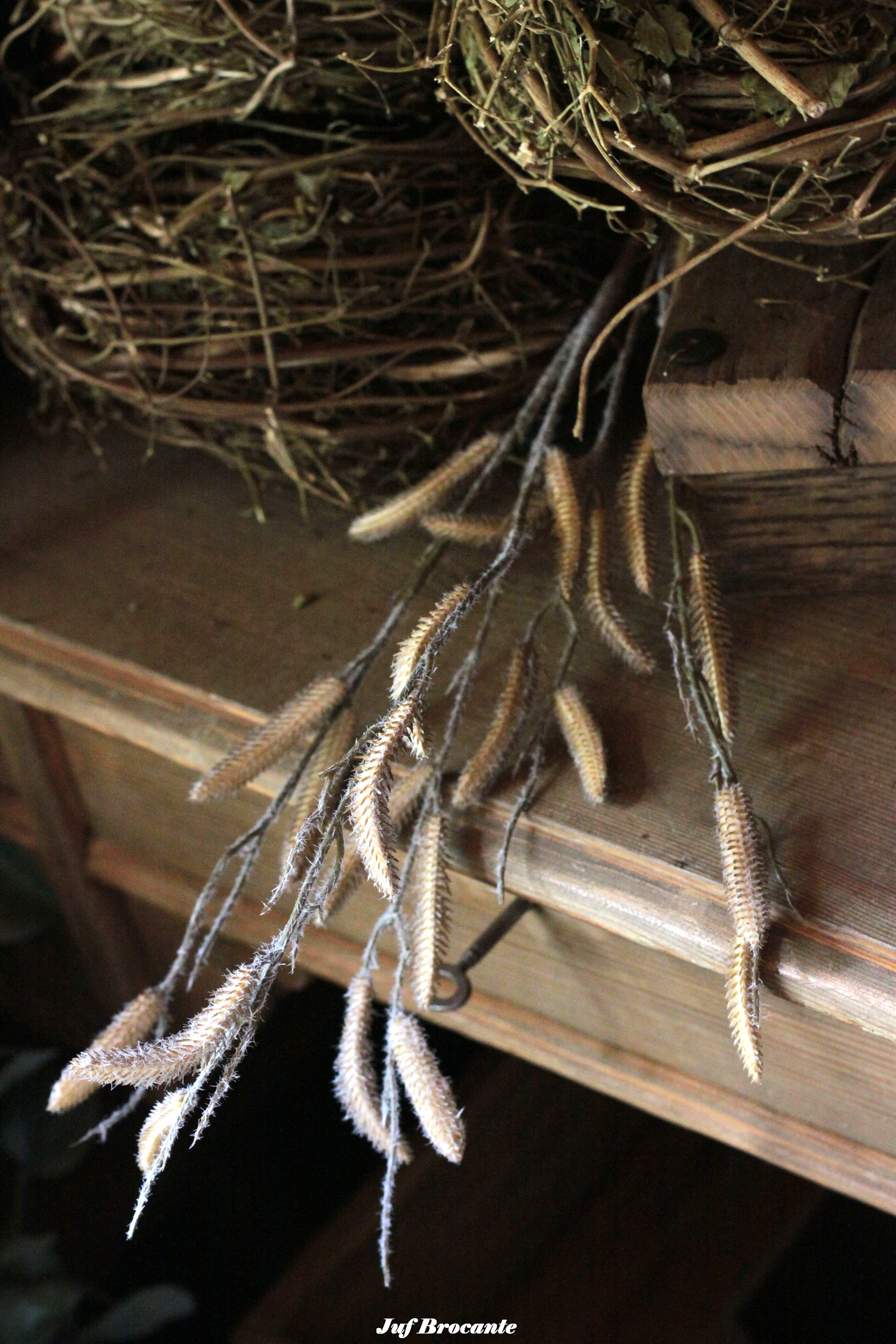 Kunsttak met vrucht naturel