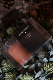Set Countryfield mini kaarsen amber op knoopcelbatterij (met timer)
