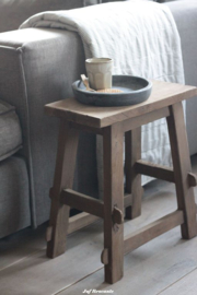 Houten kruk / bijzettafel