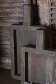 Sobere houten schaal met handvat driftwood groot