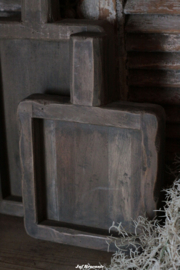 Sobere houten schaal met handvat driftwood klein