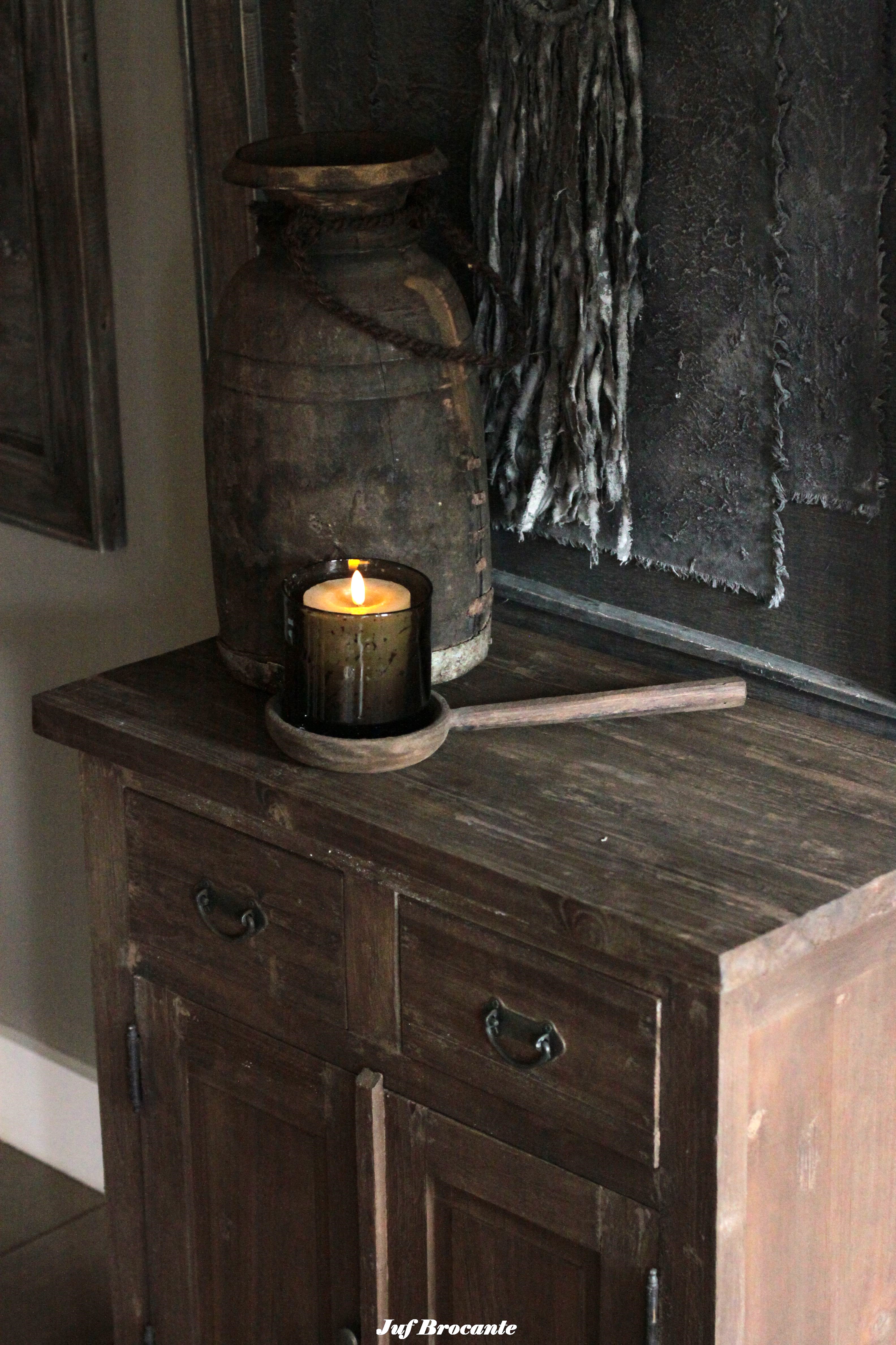 Halkastje massief teak 'sober'