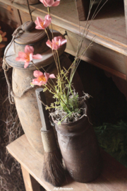 Nepalese kruik met gratis bos veldbloemen *pink* nr. 39