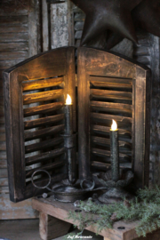 Dubbel luik 'antique black' klein
