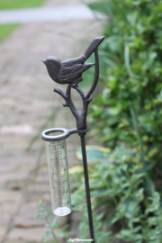 Regenmeter vogel gietijzer
