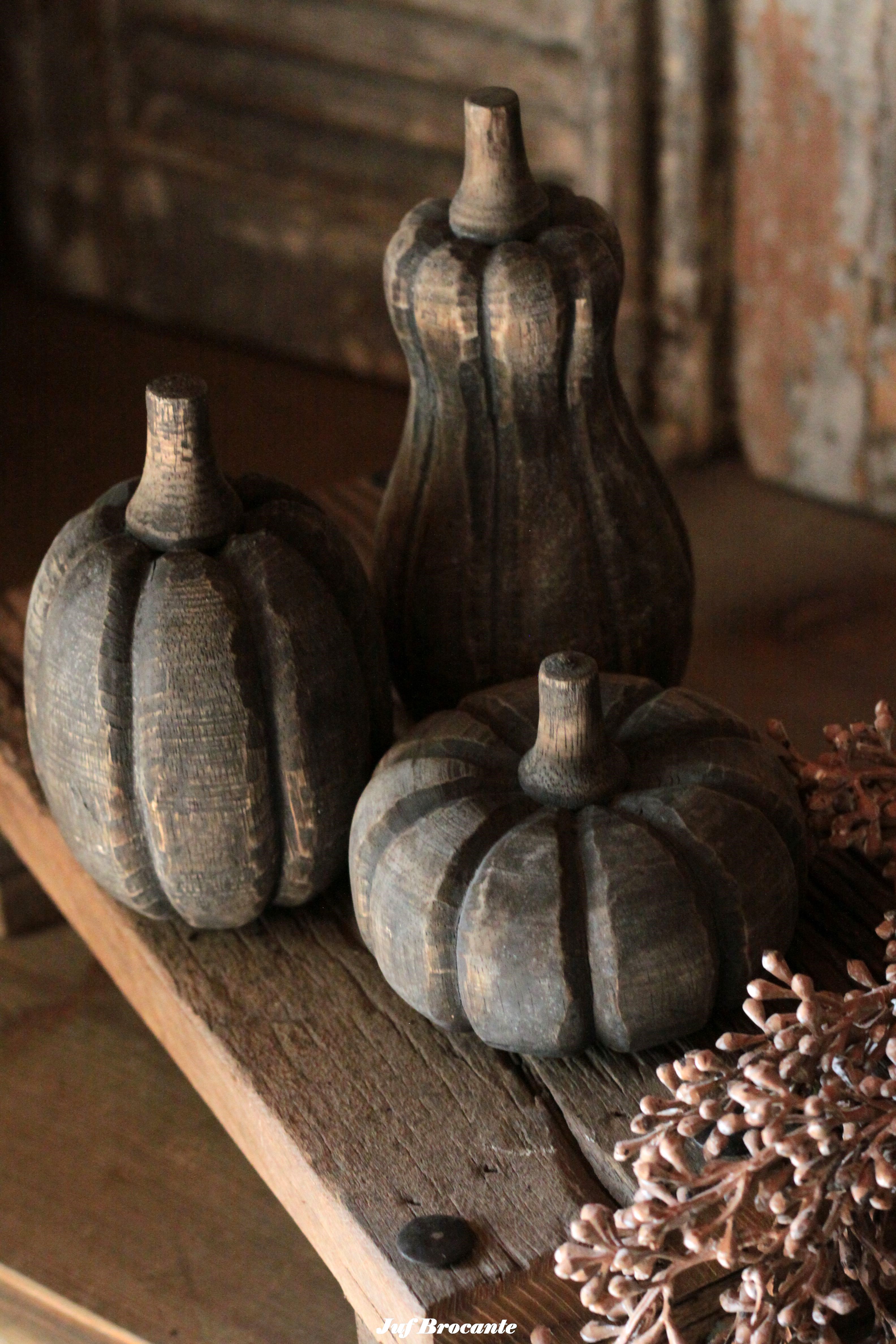 Set pompoenen 'vintage black'