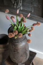Zijden boeket tulp pink