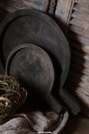 Sobere houten schaal met handvat driftwood groot