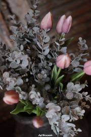Bos van 7 stelen blossom pink tulpen