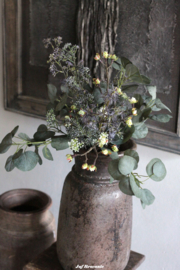 Zijden boeket blauwe distel