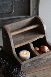 Truckbodywood gruttersbak met keukenrolhouder