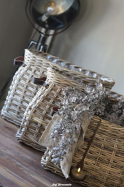 Vensterbankmand met lederen handvat maat L