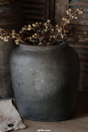 Smalle kruik / vensterbankvaas 'vintage black'