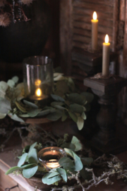 Set: Etagère met krans en windlicht