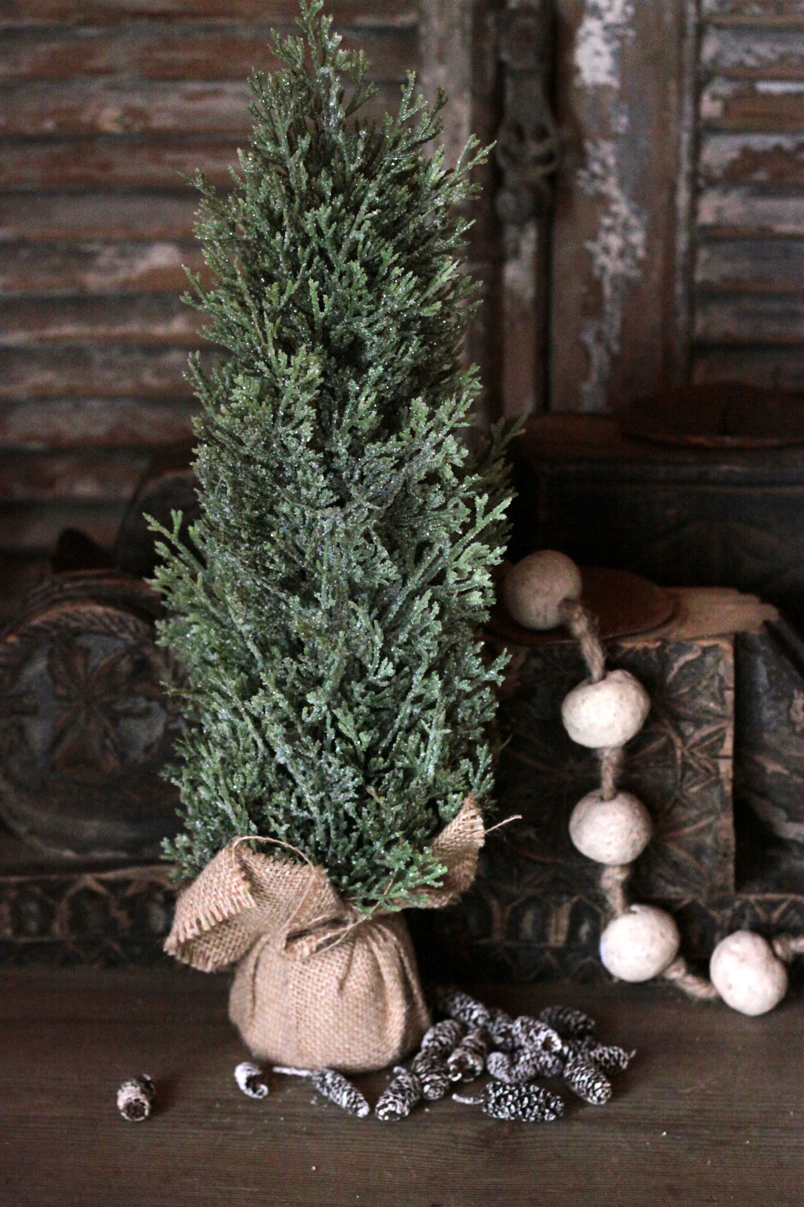 Kerstboom in jute