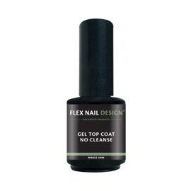 Flex Nail Design led/ UV  Gel Top Coat No Cleanse 15ml**