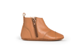 dusq first step shoes | leather- sunset cognac