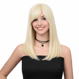 Premium Synthetic Fiber Lace Wig- Linda 16 INCH