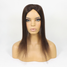 Mono Haar Topper-7.5 cm * 12.5 cm 100% Human Hair #2 Dark Brown