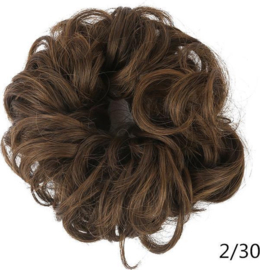 Messy Bun Scrunchie / Haarknot #2/30 Deep Dark Brown/Highlights Medium Brown