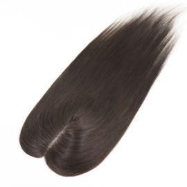Mono Haar Topper-7.5 cm * 12.5 cm 100% Human Hair #2 Dark Brown