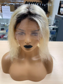 Sale - Full Lace Wig - 100% Human Hair - wave #1b/ 613''(12inch/30cm)
