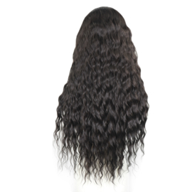 Luxe Synthetische Lace Front Pruik - Camila Waves （donker zwart）