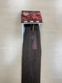Human Hair Clip in Extensions (Steil) kleur #4 Chocolate Brown