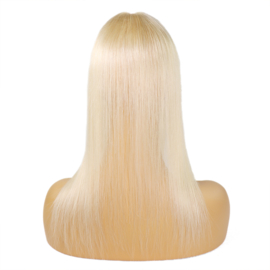 Mono Haar Topper-7.5 cm * 12.5 cm 100% Human Hair #613 Light Blonde