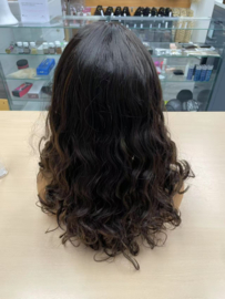 Sale - Human hair Wig- no lace - 100% Human Hair - Curly 16inch maar één stuk 2/30