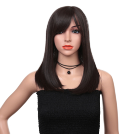 Premium Synthetic Fiber Lace Wig- Linda 16 INCH