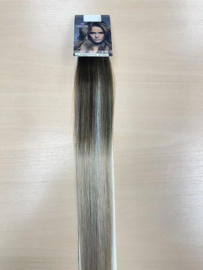 Tape Extensions (Steil) 50cm kleur #T3/F116 Ombre Chocolate Brown/ Ash Light Blond