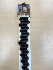 Wax Extensions 55cm (Deep Wave) kleur #2 Deep Dark Brown	