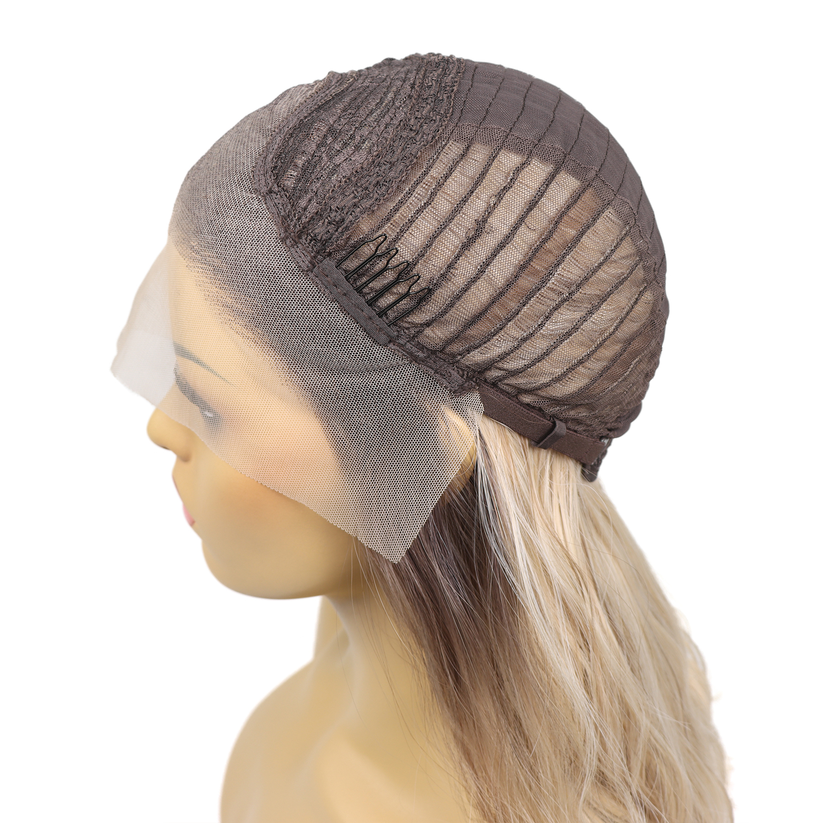 Luxe Synthetische Lace Front Pruik - Kylie （Donkerbruin naar lichtblond ombre）