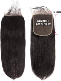 Sale - 100% Human hair HD closure 6*6 Straight 18''/ 45cm
