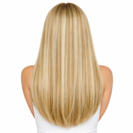 Human Hair Clip in Extensions (Steil) kleur #613/27 Light Blonde/ Dark Blonde