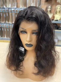 Sale - Full Lace Wig - 100% Human Hair - Body Wave - 16inch/ 40cm #natural black