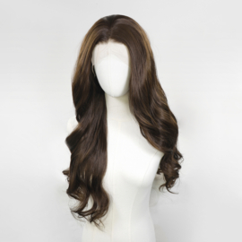 Luxe Synthetische Lace Front Pruik - Lily （chocoladebruin）
