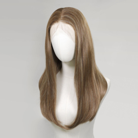 Luxe Synthetische Lace Front Pruik - Jennifer Sleek （Donkerblonde met highlights）