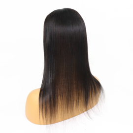 Mono Haar Topper-7.5 cm * 12.5 cm 100% Human Hair #NA Natural Black
