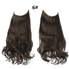 Premium Fiber Clip in Single / Wire Extensions - BodyWave - 45cm- (#6) Dark Brown M01