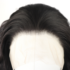 Luxe Synthetische Lace Front Pruik - Camila Waves （donker zwart）