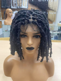 Sale - Faux locs braids front lace wig-14inch-synthetic braids