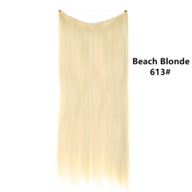 Premium Fiber Synthetic Clip in Single / Wire Extensions- Straight - 55cm--(#613) Beach Blonde M02