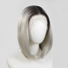 Luxe Synthetische Lace Front Pruik - Khloe （donkere uitgroei met ijzig blond）