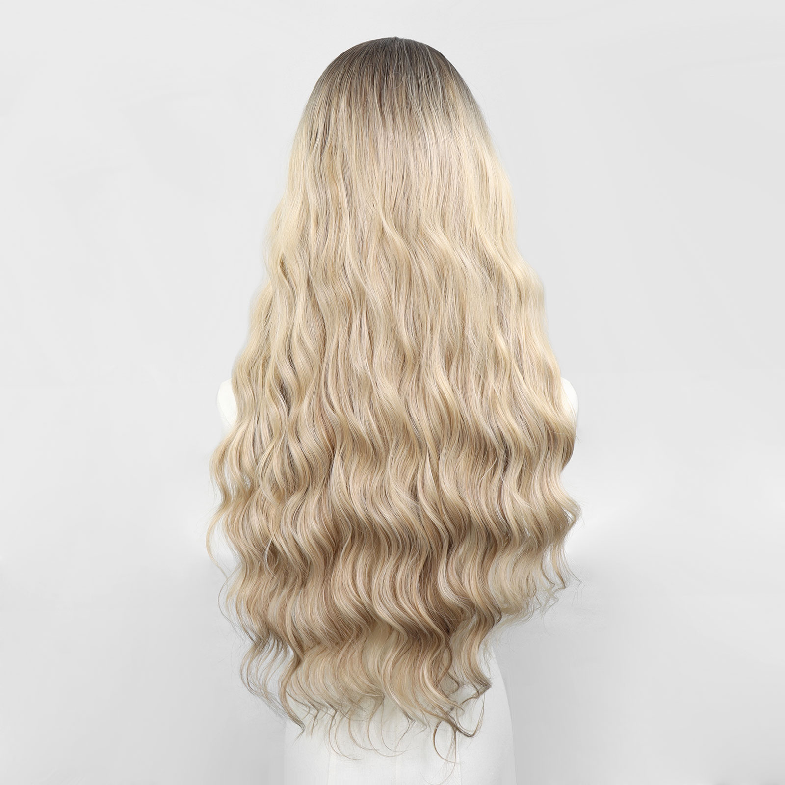 Luxe Synthetische Lace Front Pruik - Sofia (Donkerbruin naar lichtblonde ombre)
