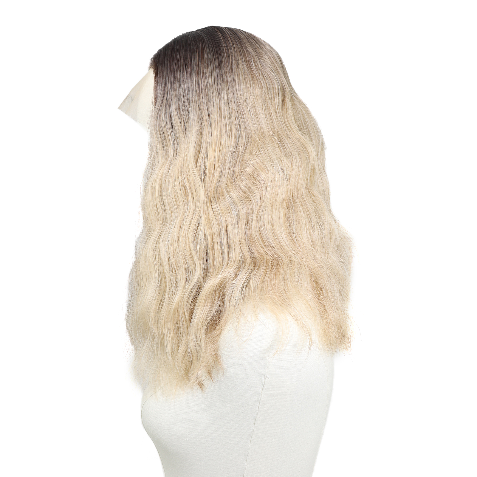 Luxe Synthetische Lace Front Pruik - Kylie （Donkerbruin naar lichtblond ombre）
