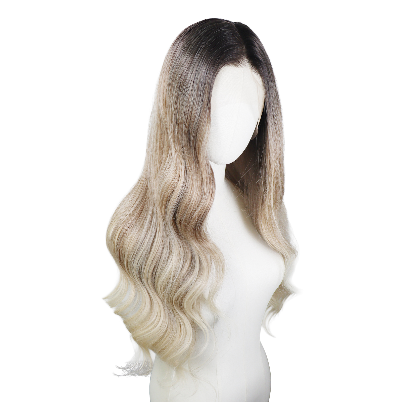 Luxe Synthetische Lace Front Pruik - Gigi (Bruin naar Blond ombre)