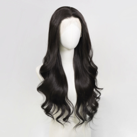 Luxe Synthetische Lace Front Pruik - Monica Waves (Zwart bruin)